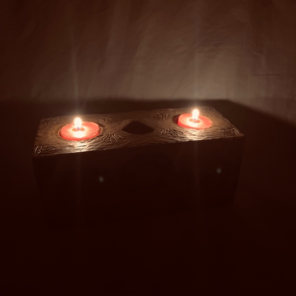 2007 Caribou Canyon Tea Light Candle Holder Joy Peace Hope Christmas Centerpiece - Picture 3 of 15